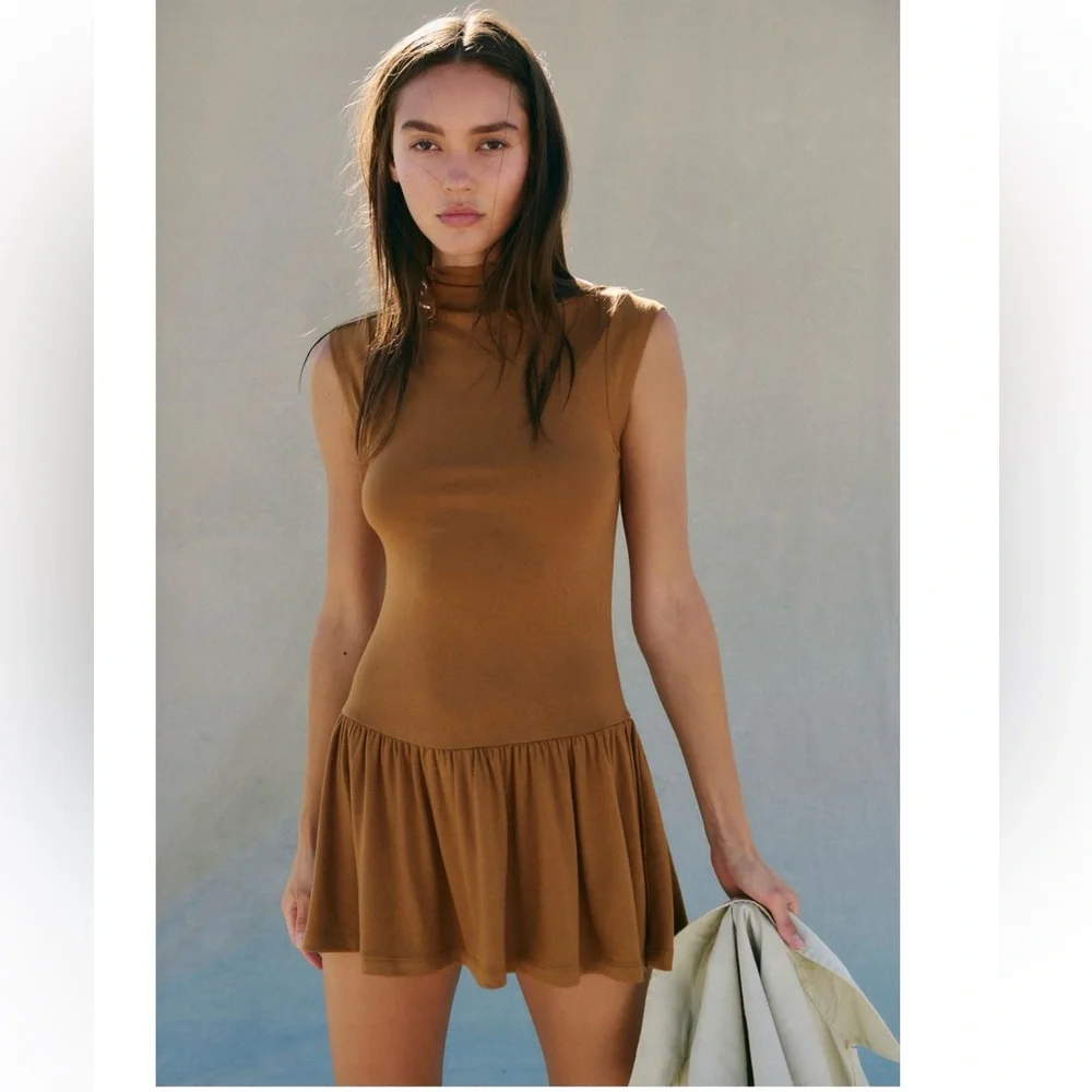 NWT Free People Good Feels Drop-Waist Mini Dress - Picture 2 of 5